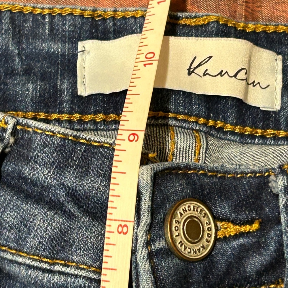 Kancan Skinny Jeans Women’s Size 5/26 Blue Distressed Chewed Hems KC5055D - Picture 7 of 8